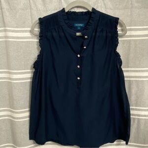 BILTMORE/ Silk & Cotton Blend Sleeveless Blouse Size S